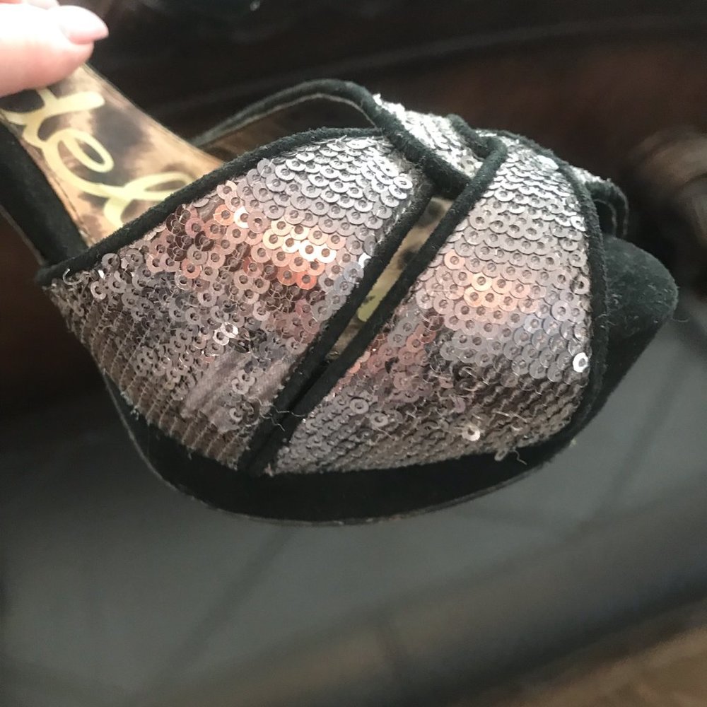 Sam Edelman Paisley Sequin Ankle-Wrap Sandal. Size 7. - Picture 10 of 10